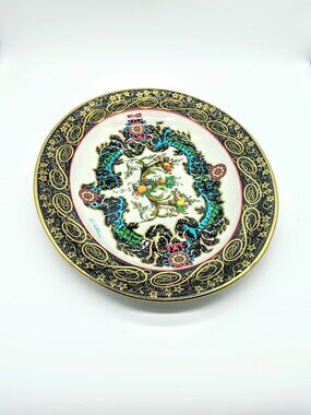Vintage Daher Made in England By Pritchard Decorated Oval Metal Tray